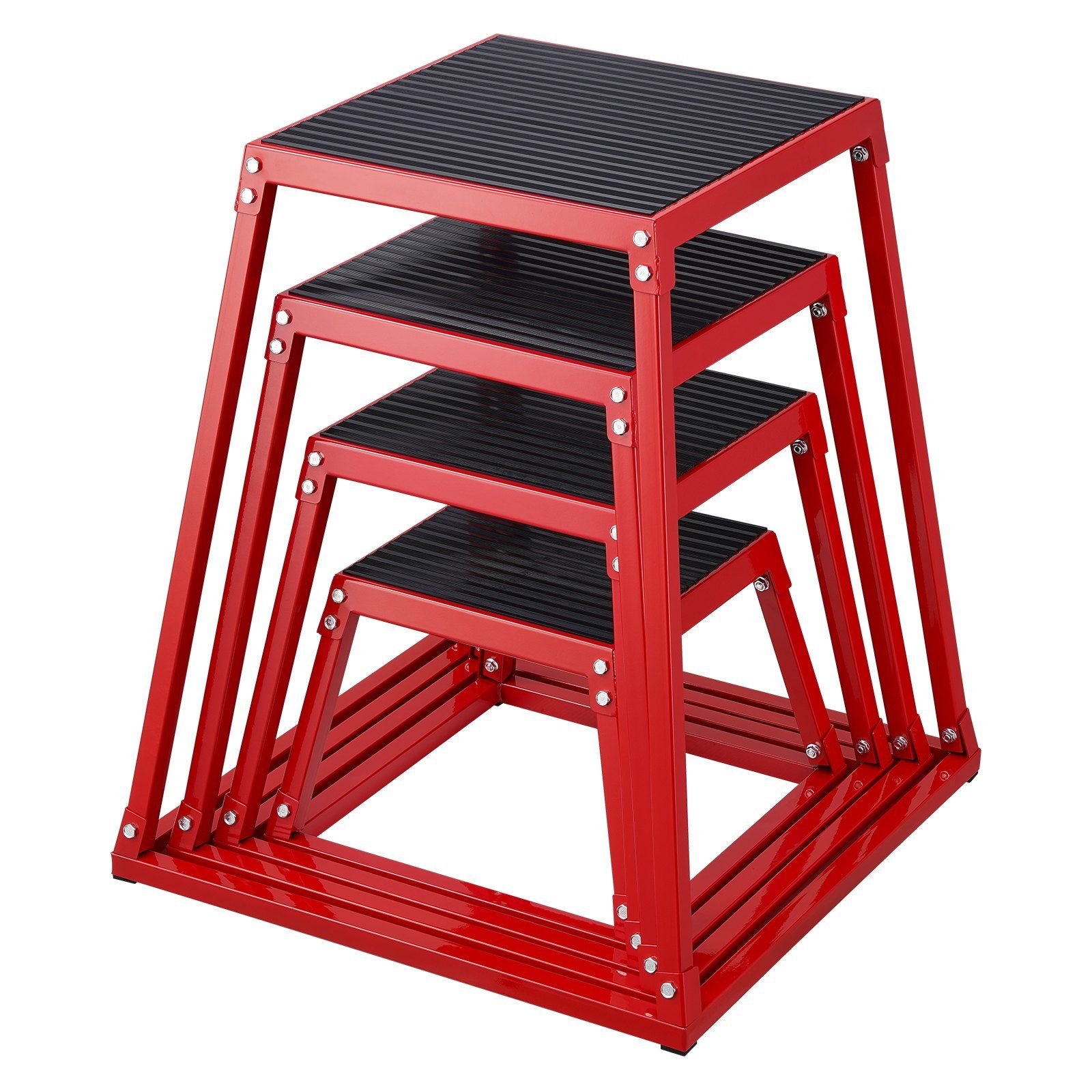 Platform Box Red VEVOR Plyometric Jump Boxes, 12/18/24/30 Inch Plyo Box, Platform and ...